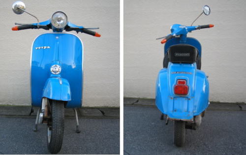 1977年製ベスパ プリマベラの前後ショット