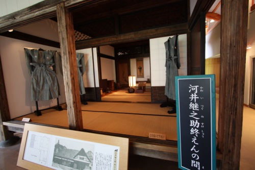 河井継之助が最期を迎えた部屋を再現した展示。