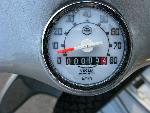 走行距離5kmのスピードメーター（新車状態）