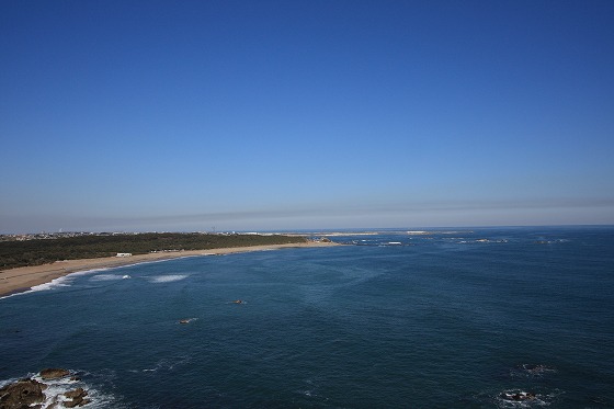 地平線まで広がる太平洋の水平線