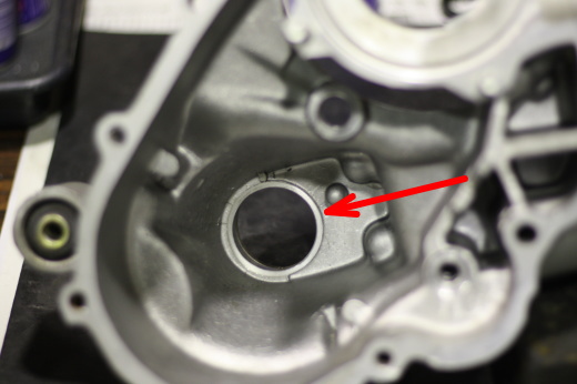 vespa PX200FLのクランクケース上部の内部構造