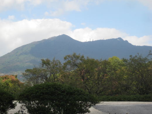 普門寺から望む筑波山の風景