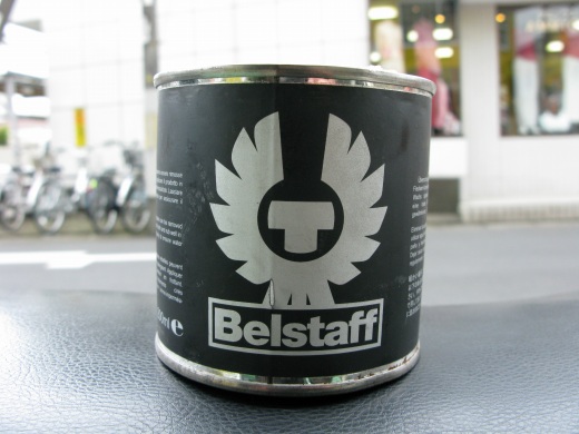 補修用のBelstaff純正オイルワックス缶