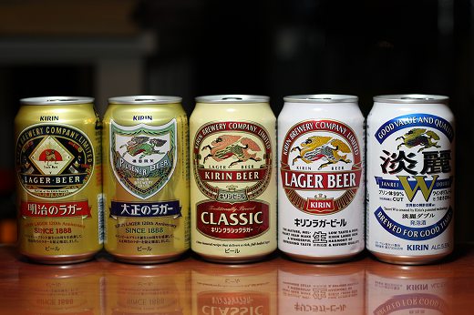 明治・大正・昭和・現代をテーマにしたキリンビール缶5種類