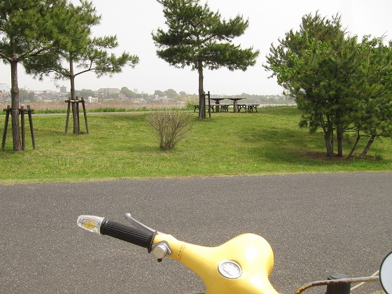 納豆巻きを朝食にしたベスパの試運転前