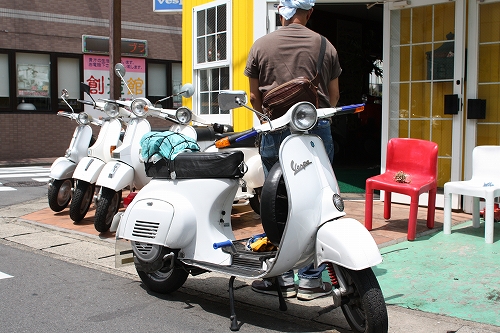 クランクケースを交換したVESPA 50sの納車時の写真