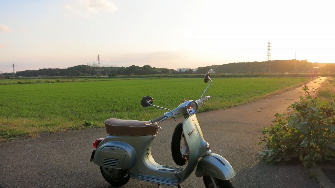 ベスパET3とP125Xの試運転前の様子