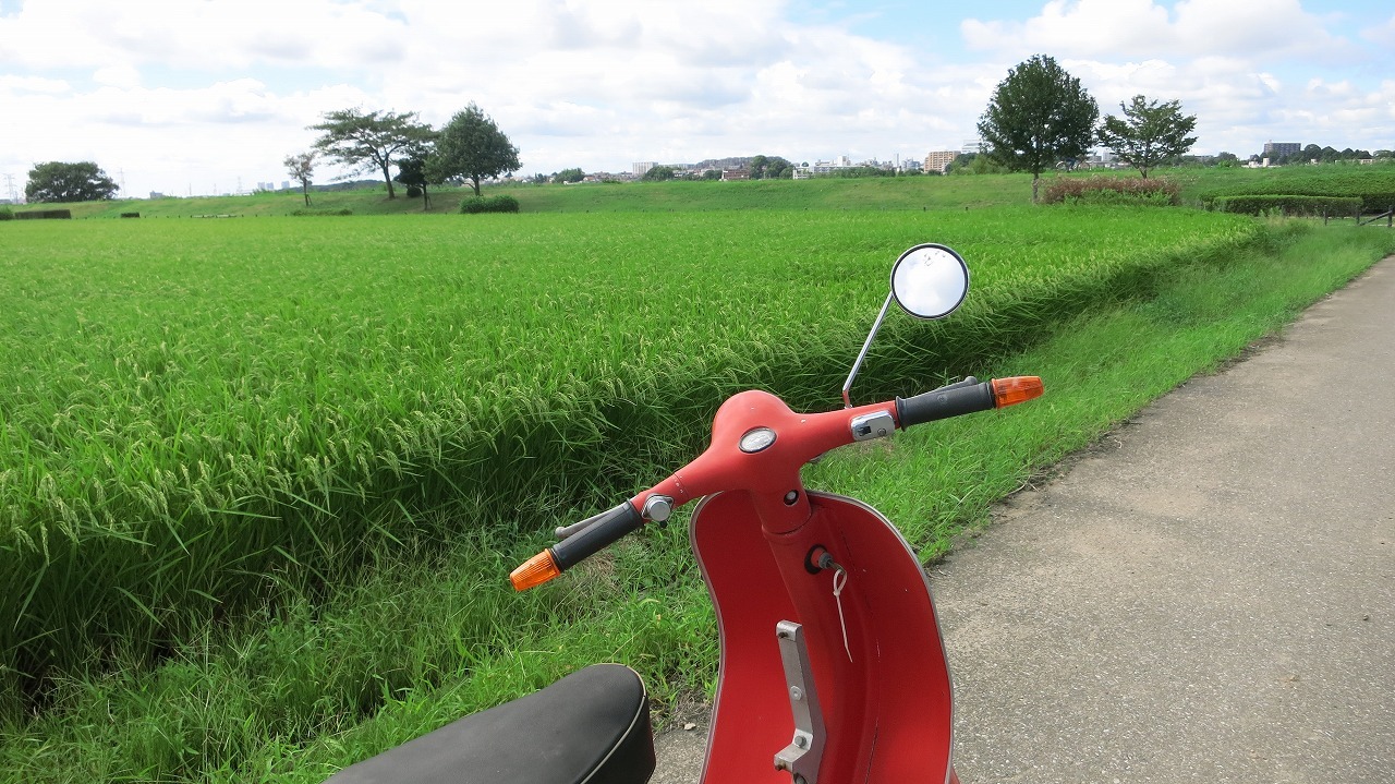 vespa50Rで試運転中の様子