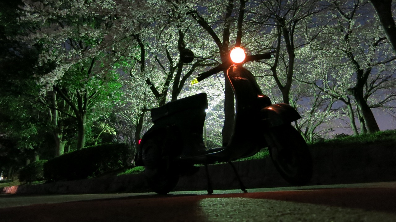 試運転中のvespa50sの姿