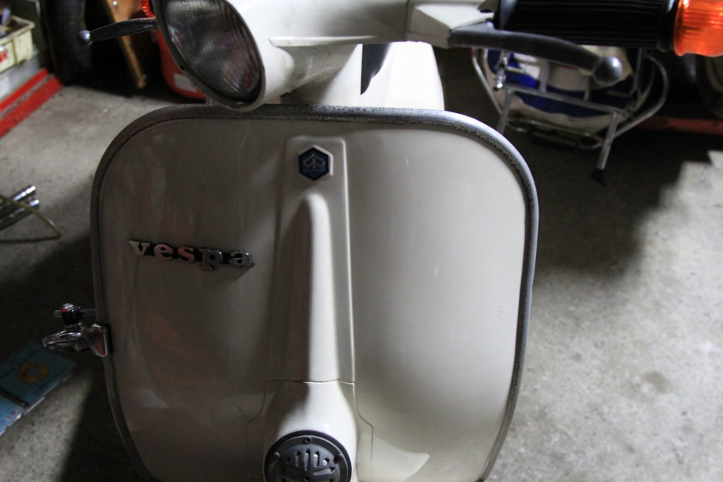 vespa50sの試運転中の写真