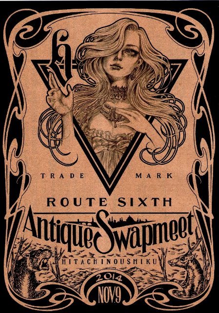 ROUTE6 ANTIQUE SWAP MEETの告知ポスター1