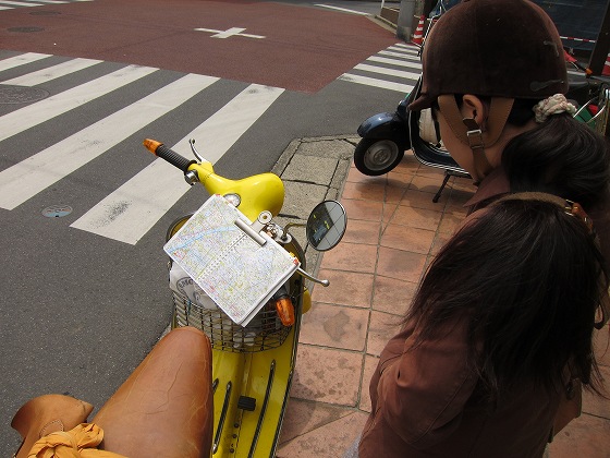 K.B.SCOOTERSを旅立つお客様とそのベスパ