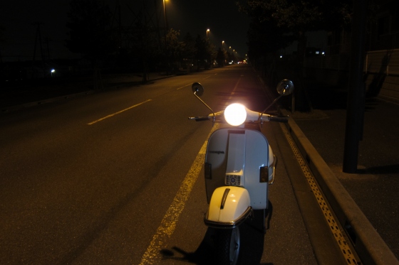 キャブレター交換後に試運転するP200E