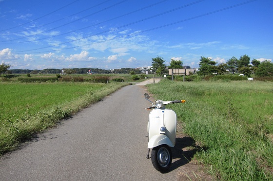 ベスパ50sでの試運転中の風景