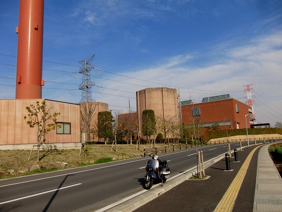 まだ寒さの残る中でのベスパの試運転