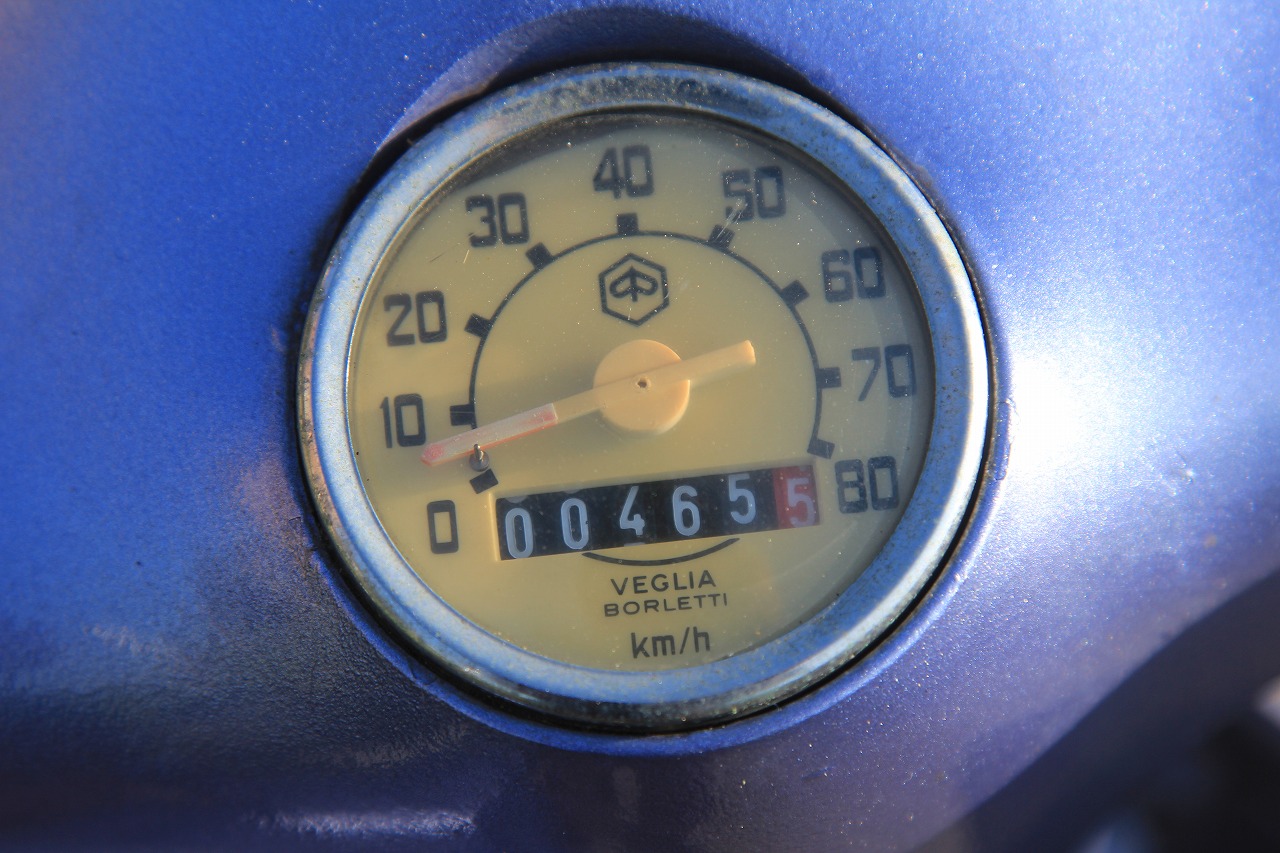 実走465kmを示すスピードメーター