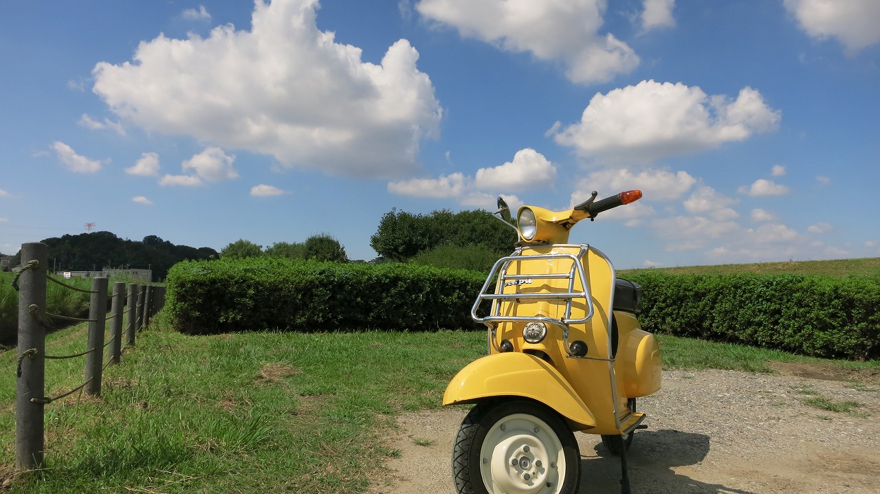朝のvespa100試運転の様子