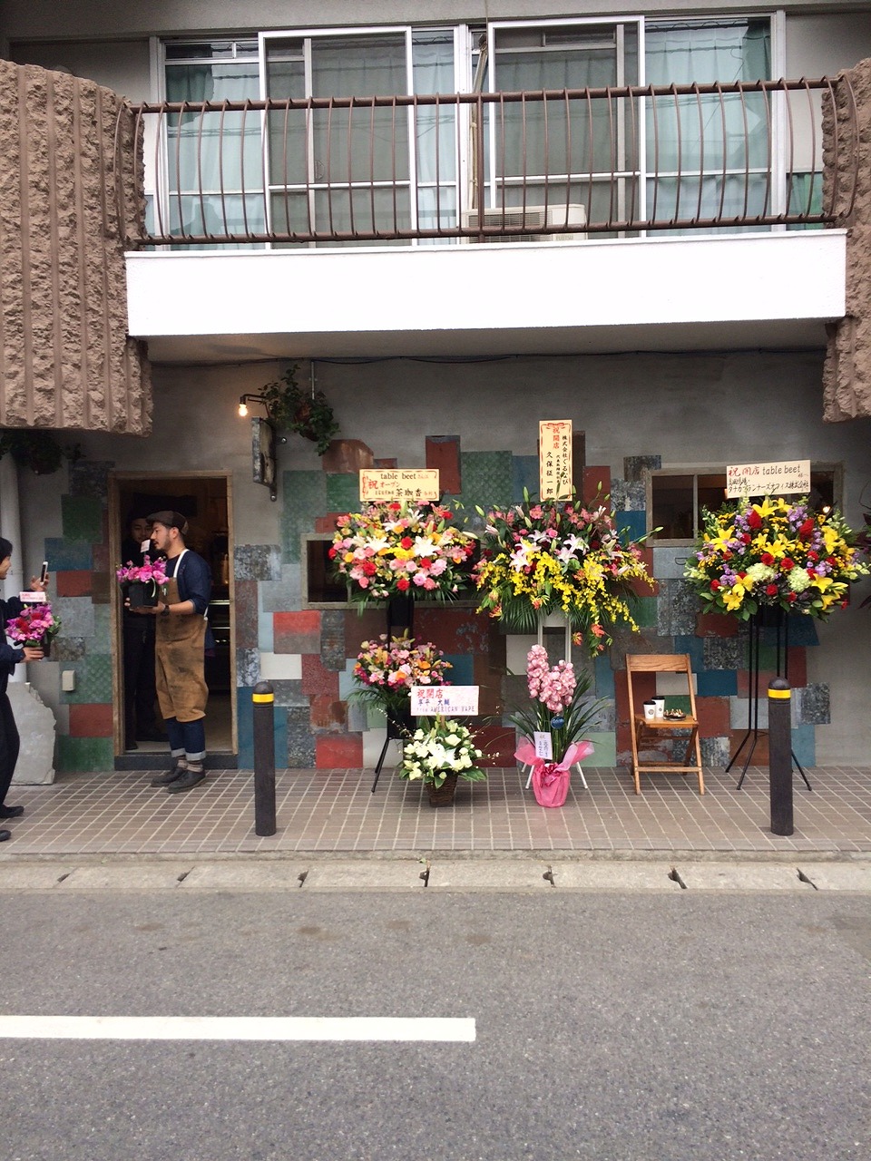 オープン当日のtable beet店頭