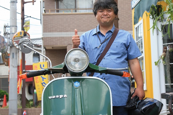 納車準備されたVESPA 125GTR。整備完了後の姿。