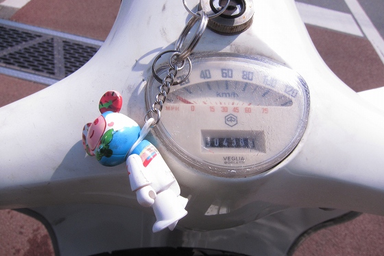 整備完了したET3とキーに付いたキーホルダー。