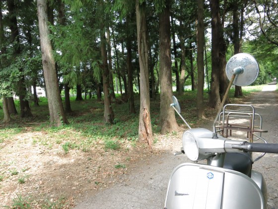 整備完了後に行ったベスパの試運転の風景