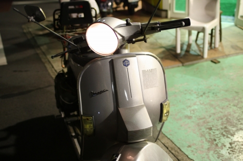 久しぶりにエンジン始動したPX200FLの試運転