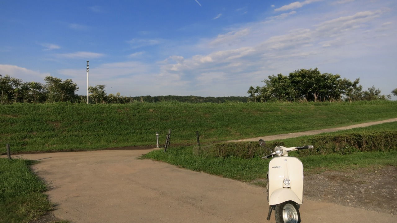 ようやく問題が解決したvespa50sの車両
