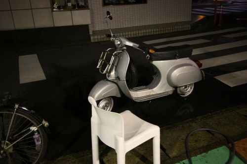 洗車後に整備椅子まで一緒に掃除