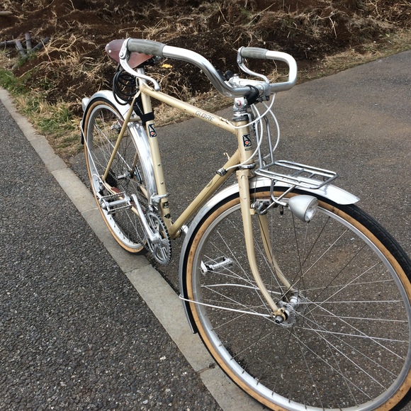 買い出しに向かうため久しぶりに引っ張り出した自転車