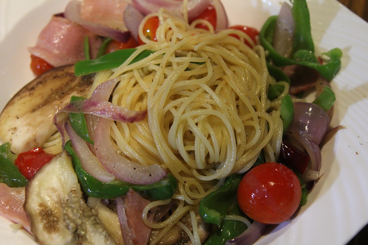 エタリの塩辛を使って作ったペペロンチーノ