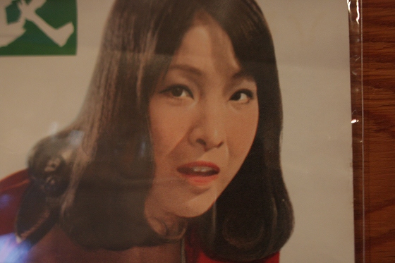 ポスターの女性の顔アップ