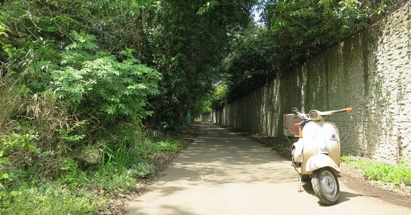 試運転コースにぴったりな静かな道路