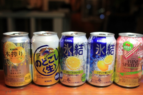 KIRINから届いた複数の飲料サンプル