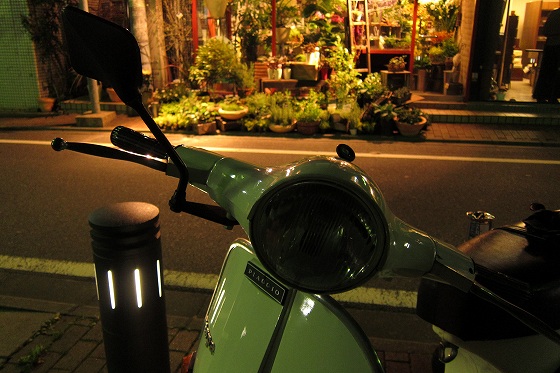 夜になっても吹き続ける強風の様子