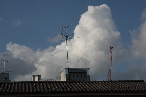 空高く湧き上がる入道雲のような雲