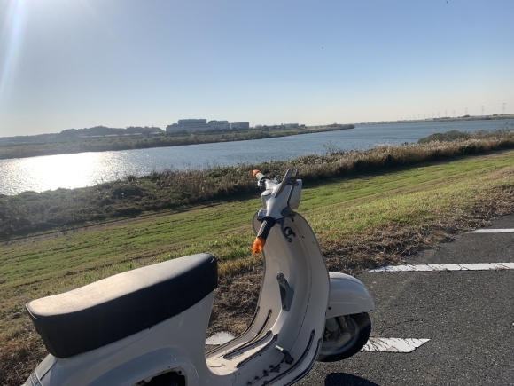 利根川試運転を完了したベスパ100
