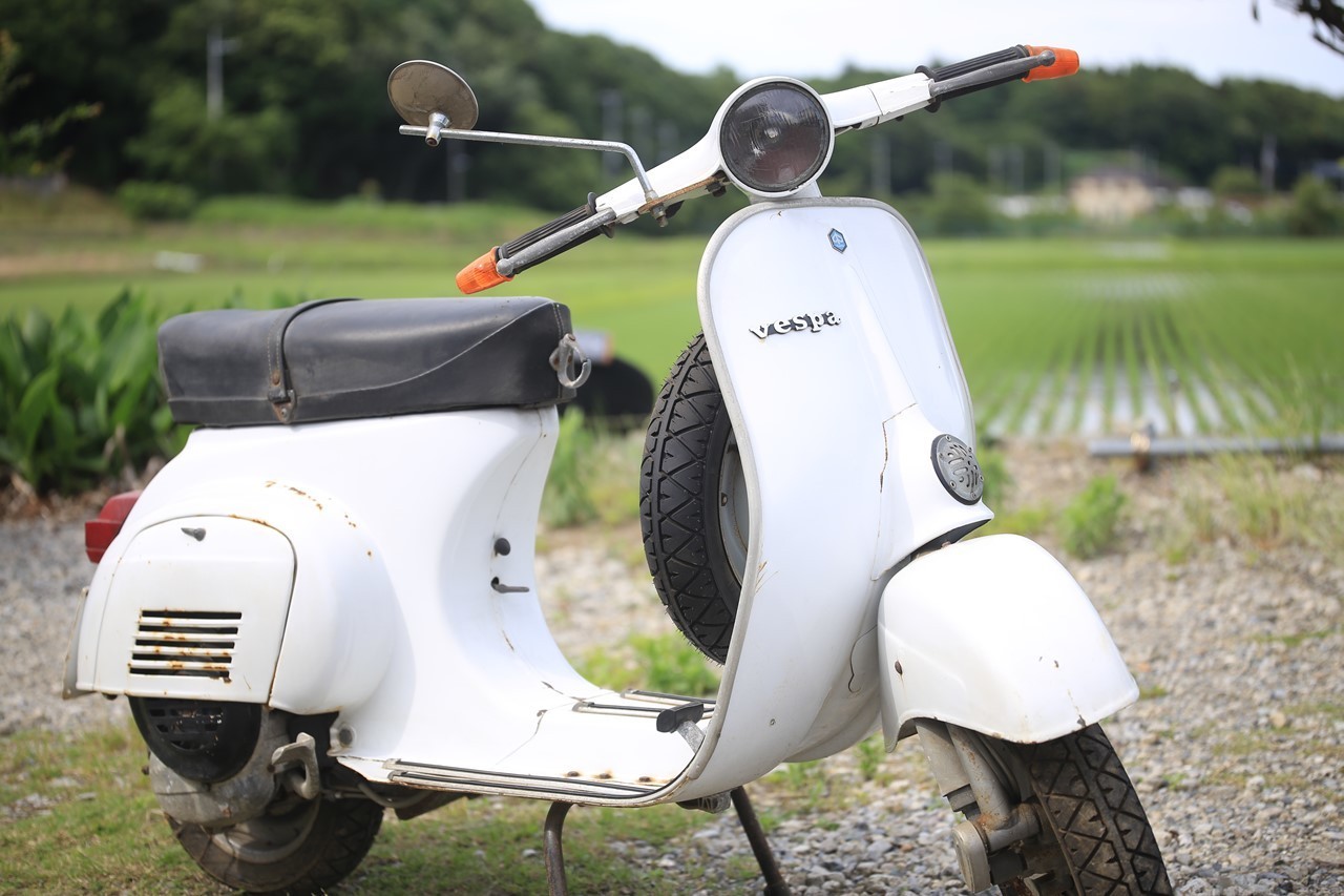 整備済みベスパ50s入荷車両の全体写真
