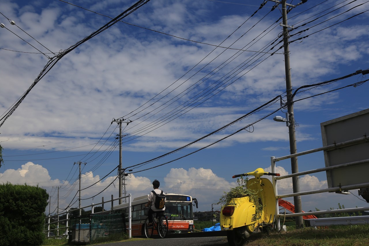 夏空に湧き上がる入道雲