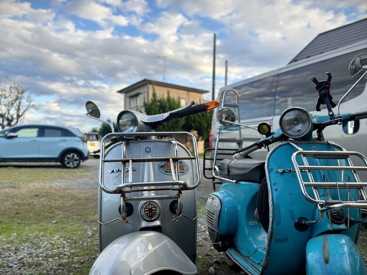 ベスパ50sの試運転の様子