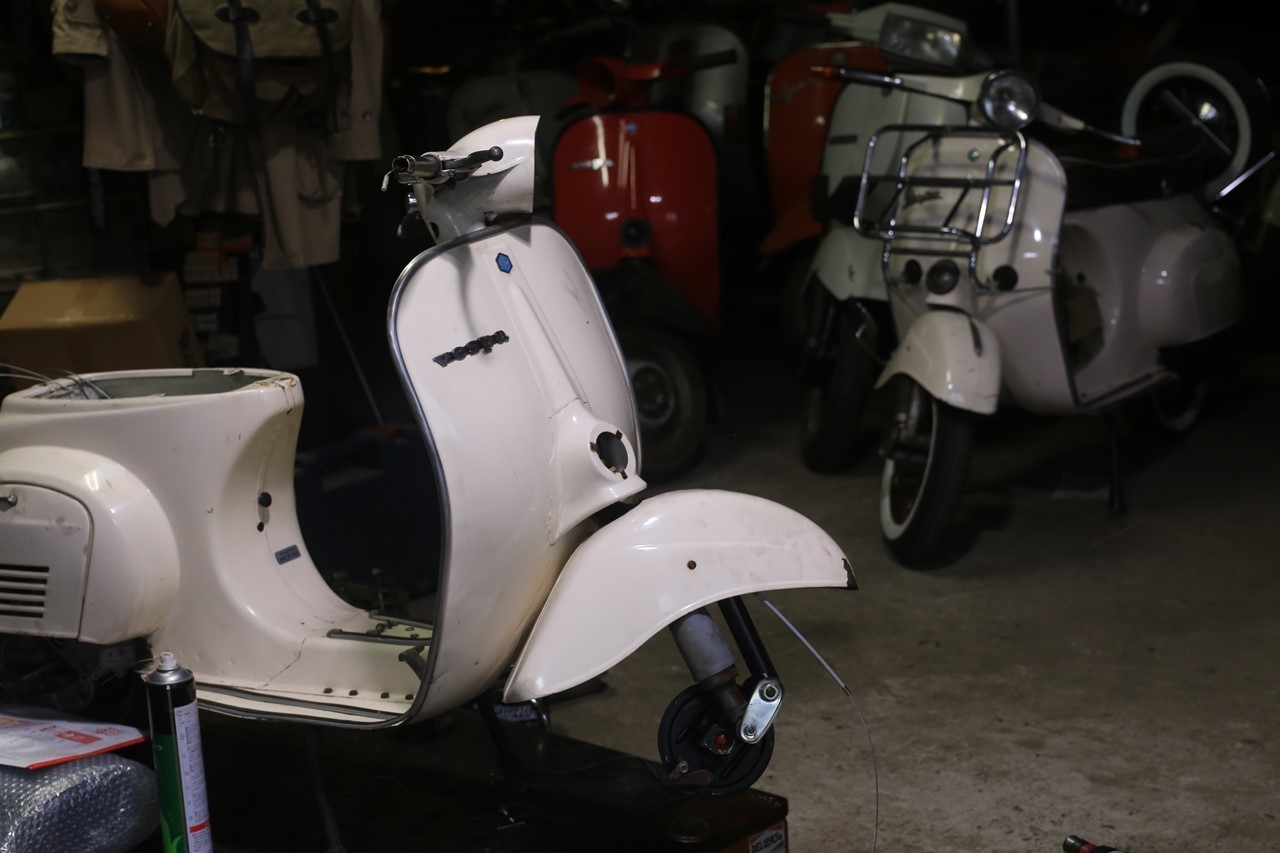 ご成約いただいたベスパ50sの中古車整備