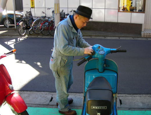 2008年に納車整備されたP125Xの様子