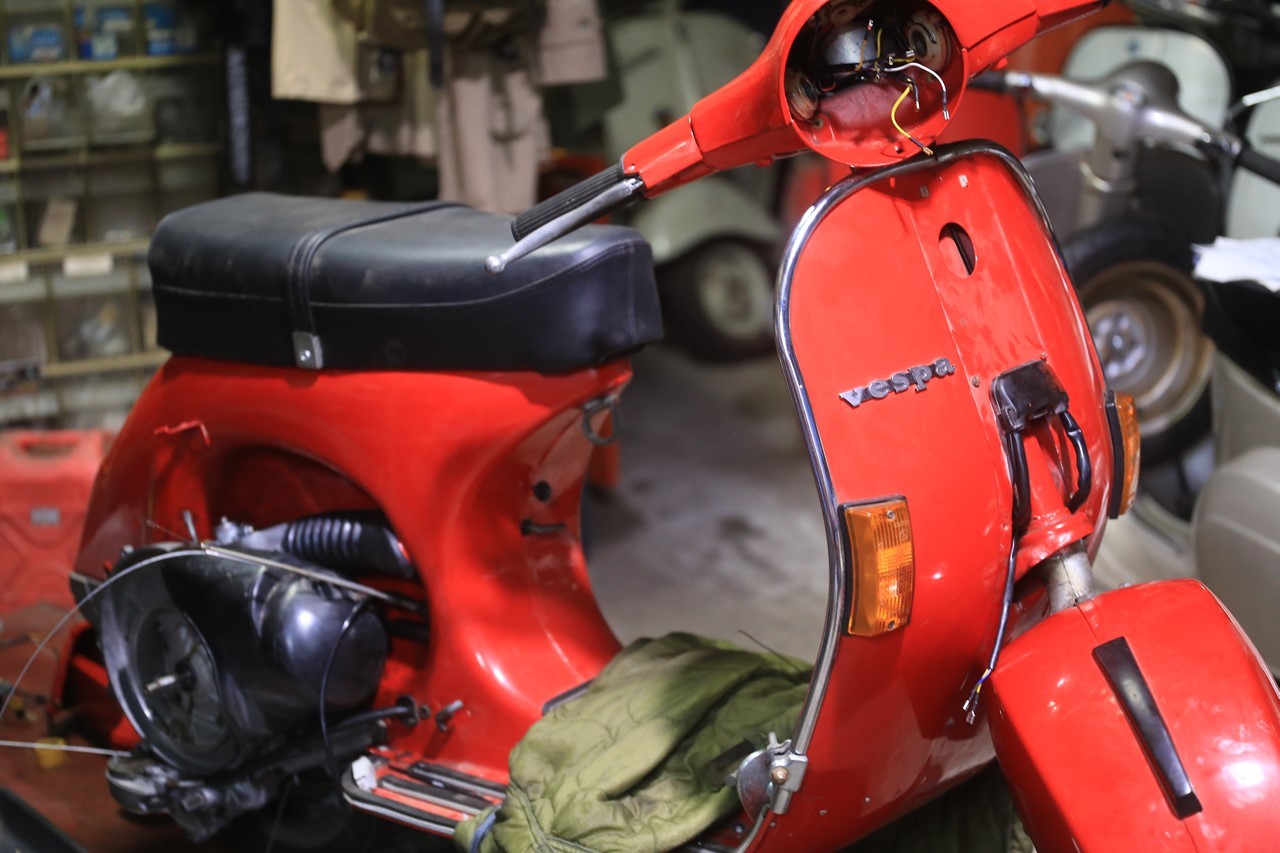 P125X組み上げ前のフロント周り