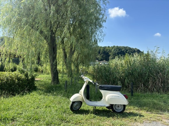 手直ししたベスパ50sの試運転