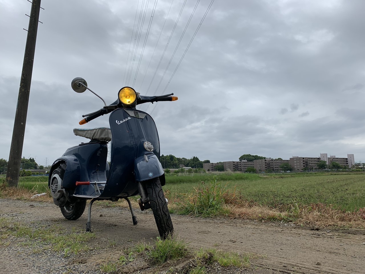 ベスパ125ET3の試運転風景