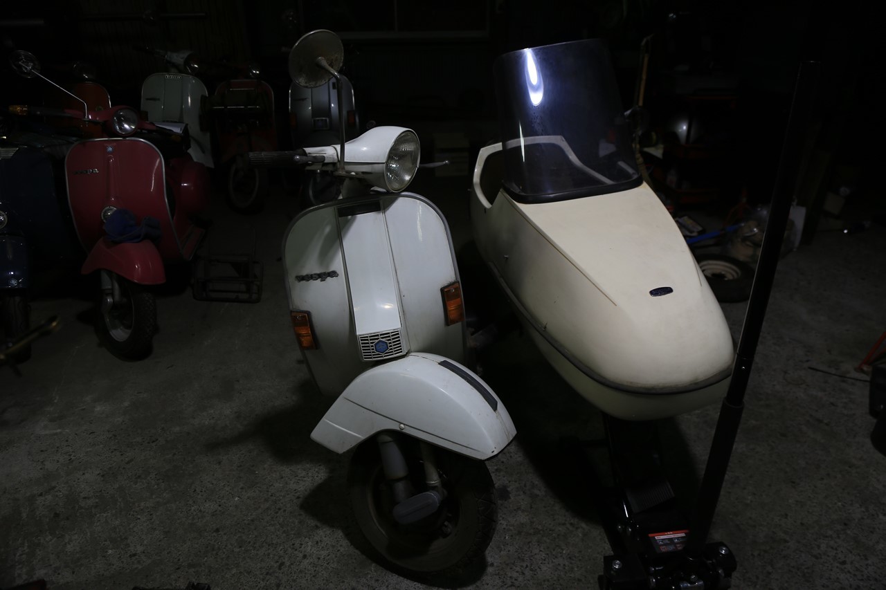 サイドカー付きP125Xのレストア開始