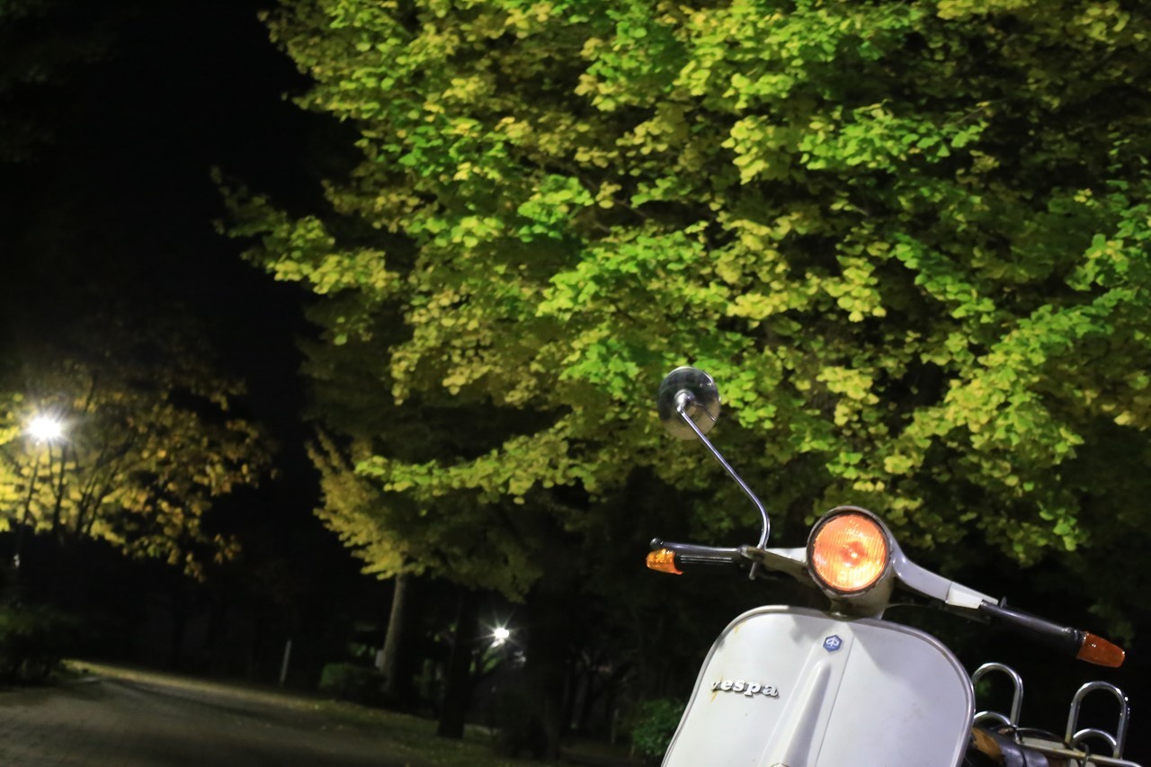 試運転前に入庫したベスパ100