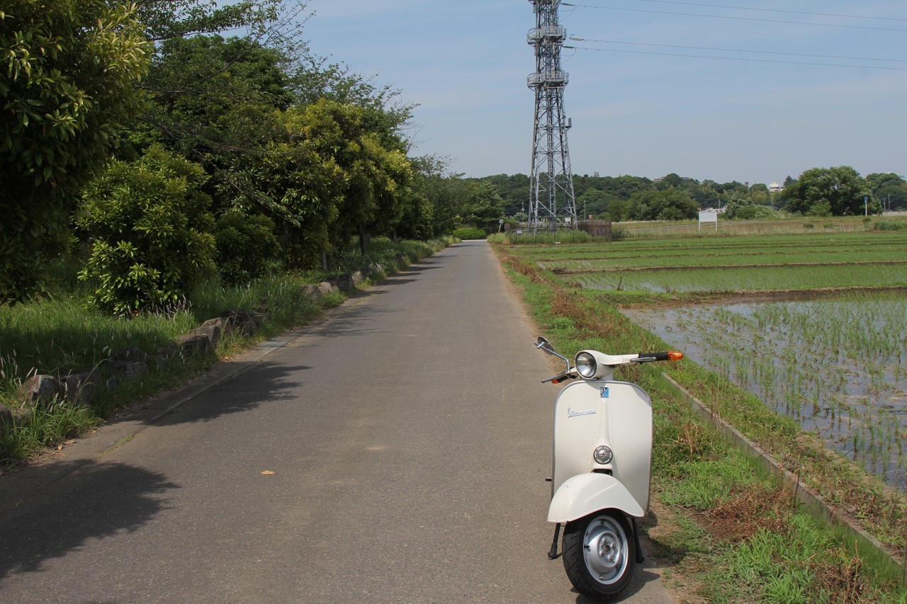 試運転中のベスパ100