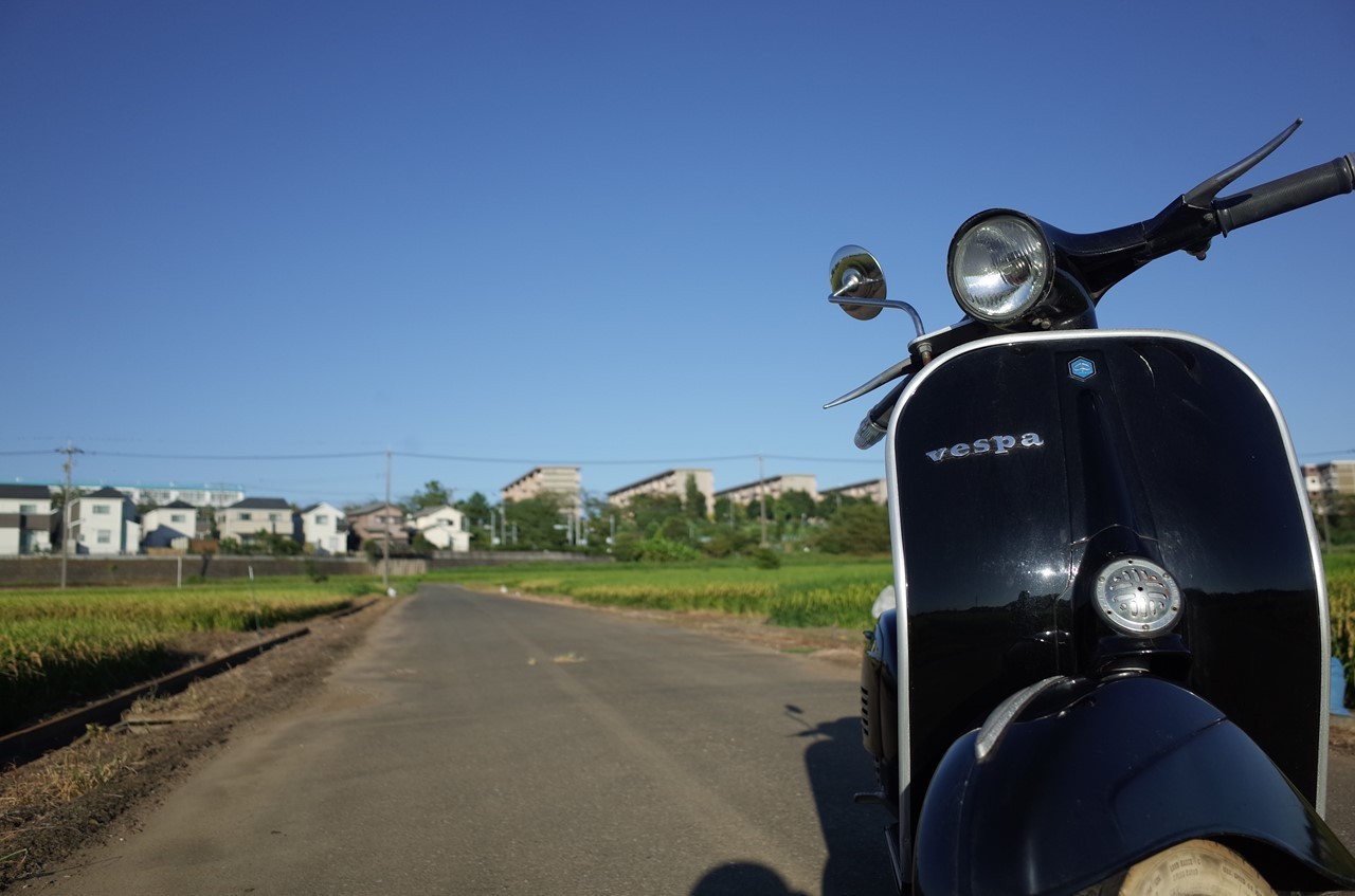 ベスパ50sの試運転の様子