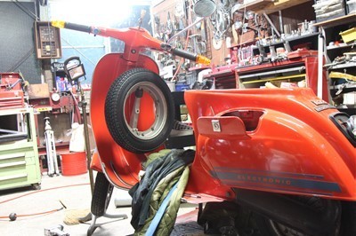 ベスパ125ET3の車体側整備完了