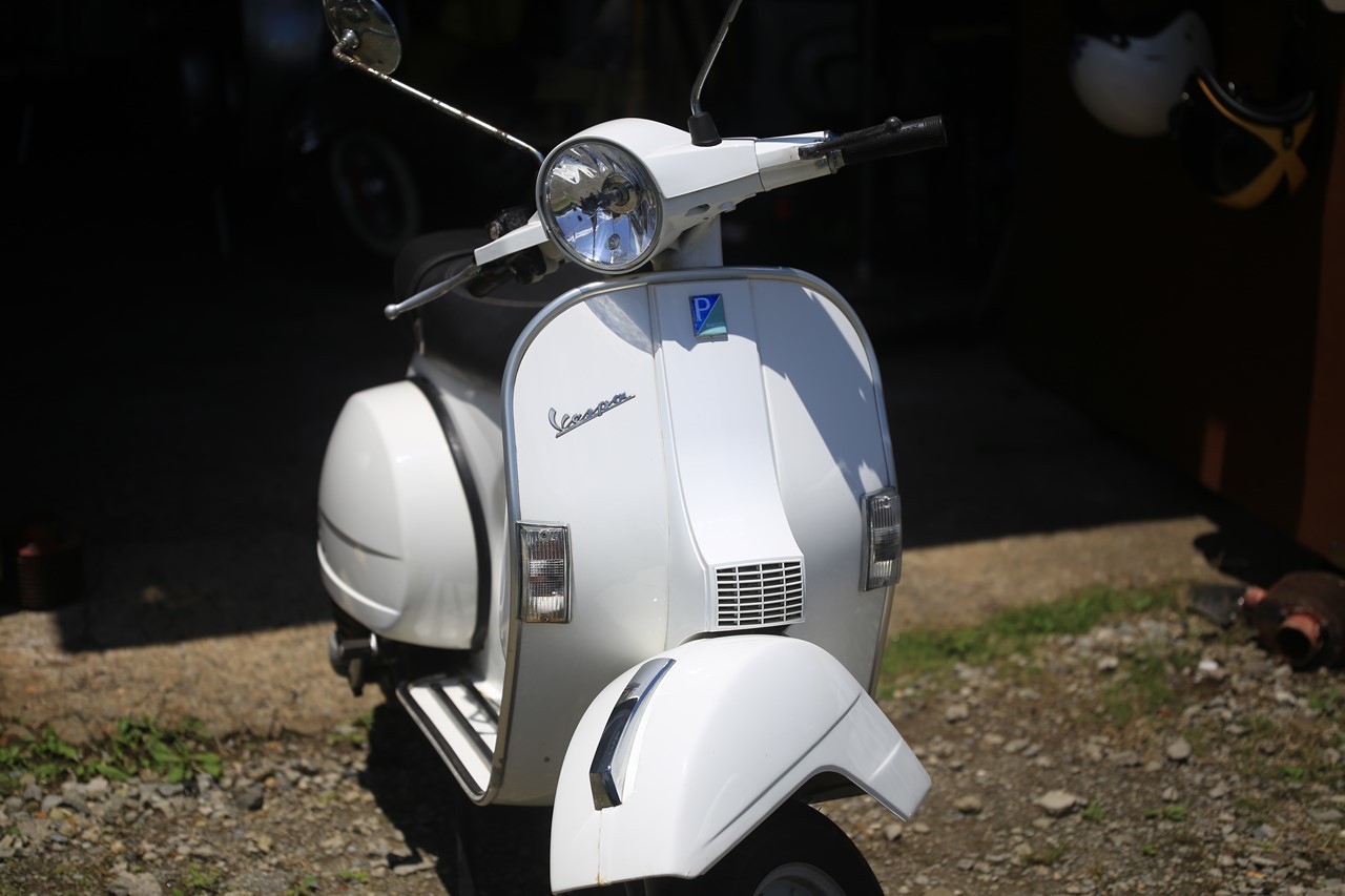 最終確認の試運転後に磨かれたPX125EURO3